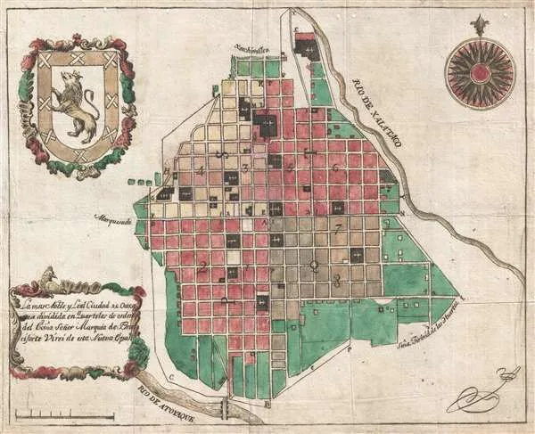 Oldest Known Map of Oaxaca City, from the archives of Erstwhile Mezcal